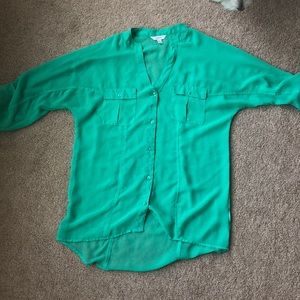 Candies sheer button down